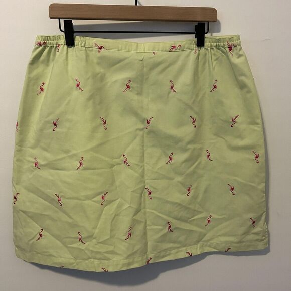 Karen Scott Sport Skort Womens 18 Flamingo Embroidered Zip Summer Casual golf - Picture 7 of 11